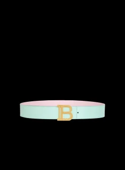 Two-tone Reversible Calfskin B-Belt-Balmain Cheap