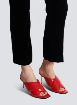 Uma Mules In Patent Leather-Balmain Best Sale