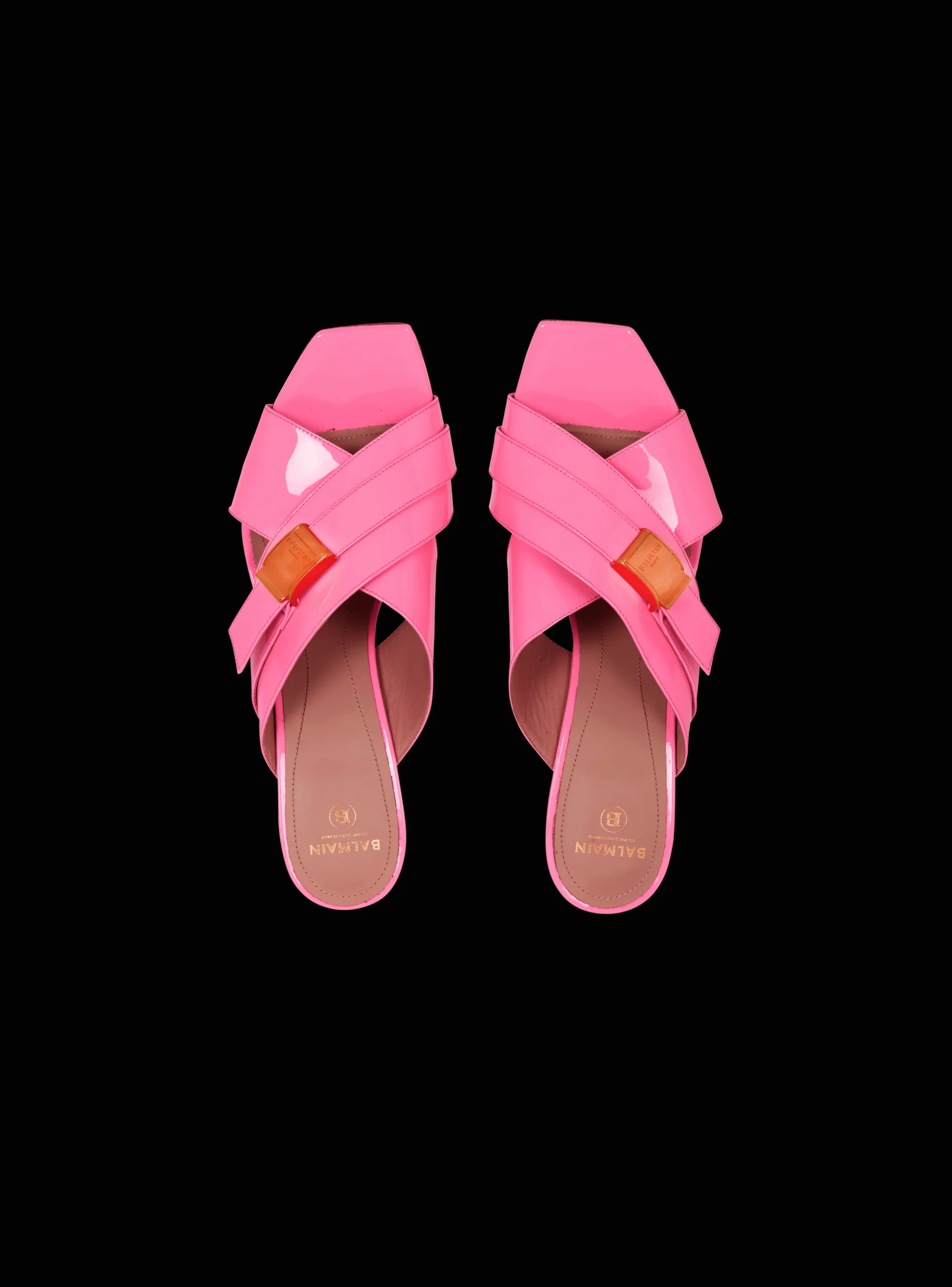 Uma Mules In Patent Leather-Balmain Sale