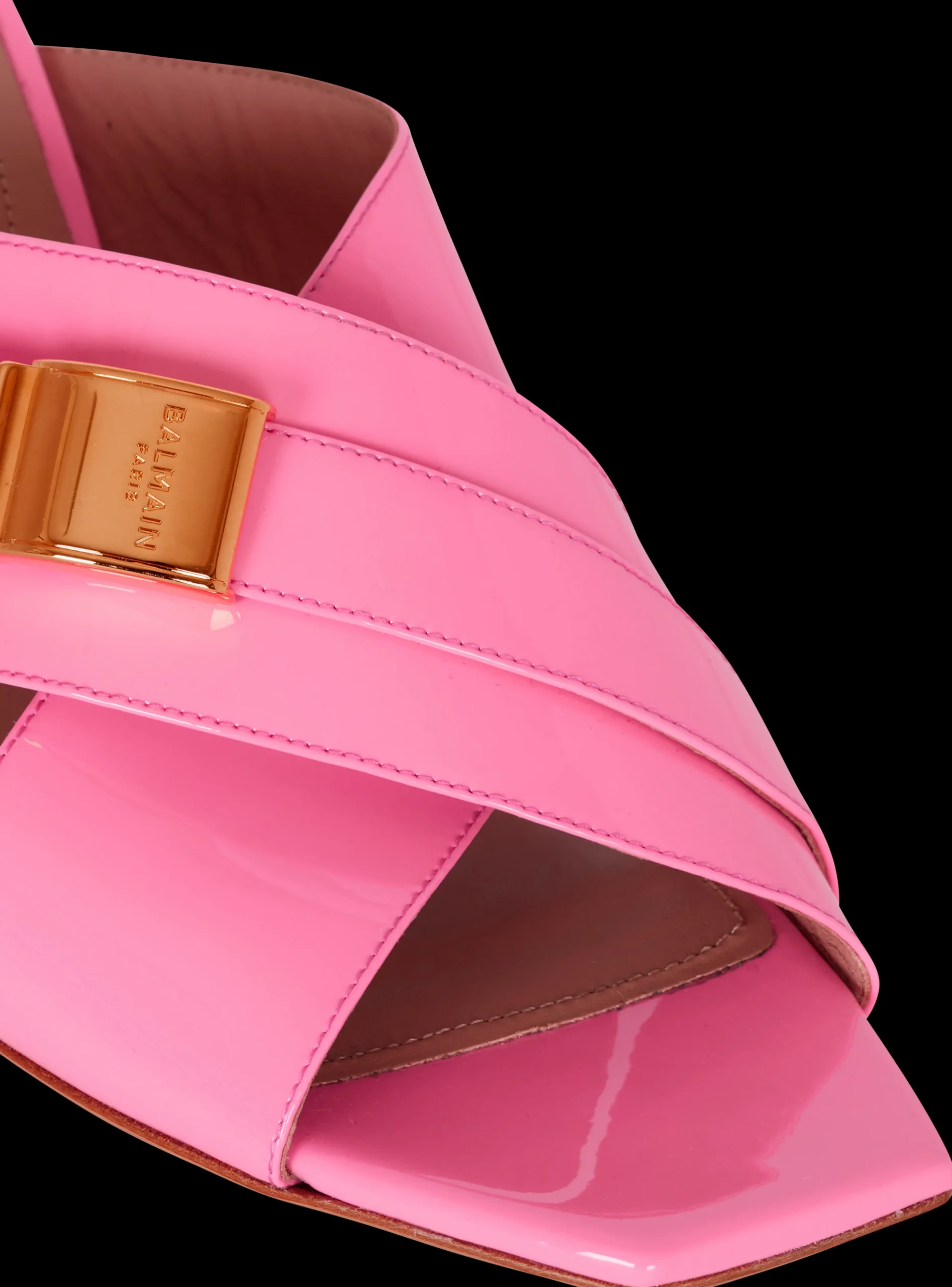 Uma Mules In Patent Leather-Balmain Sale