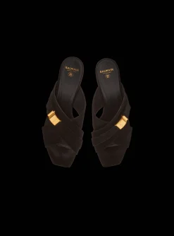 Uma Mules In Suede Leather-Balmain Best