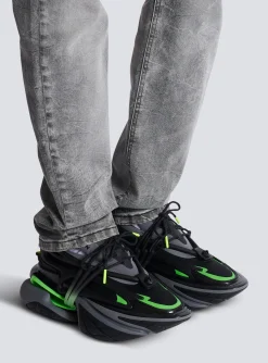 Unicorn Low Trainers In Neoprene And Calfskin-Balmain Cheap