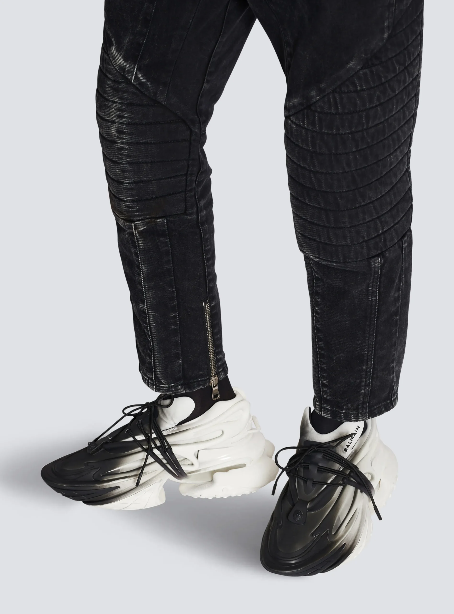 Unicorn Low-top Trainers In Neoprene And Leather-Balmain Outlet