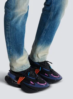 Unicorn Low-top Trainers In Neoprene And Calfskin-Balmain Cheap