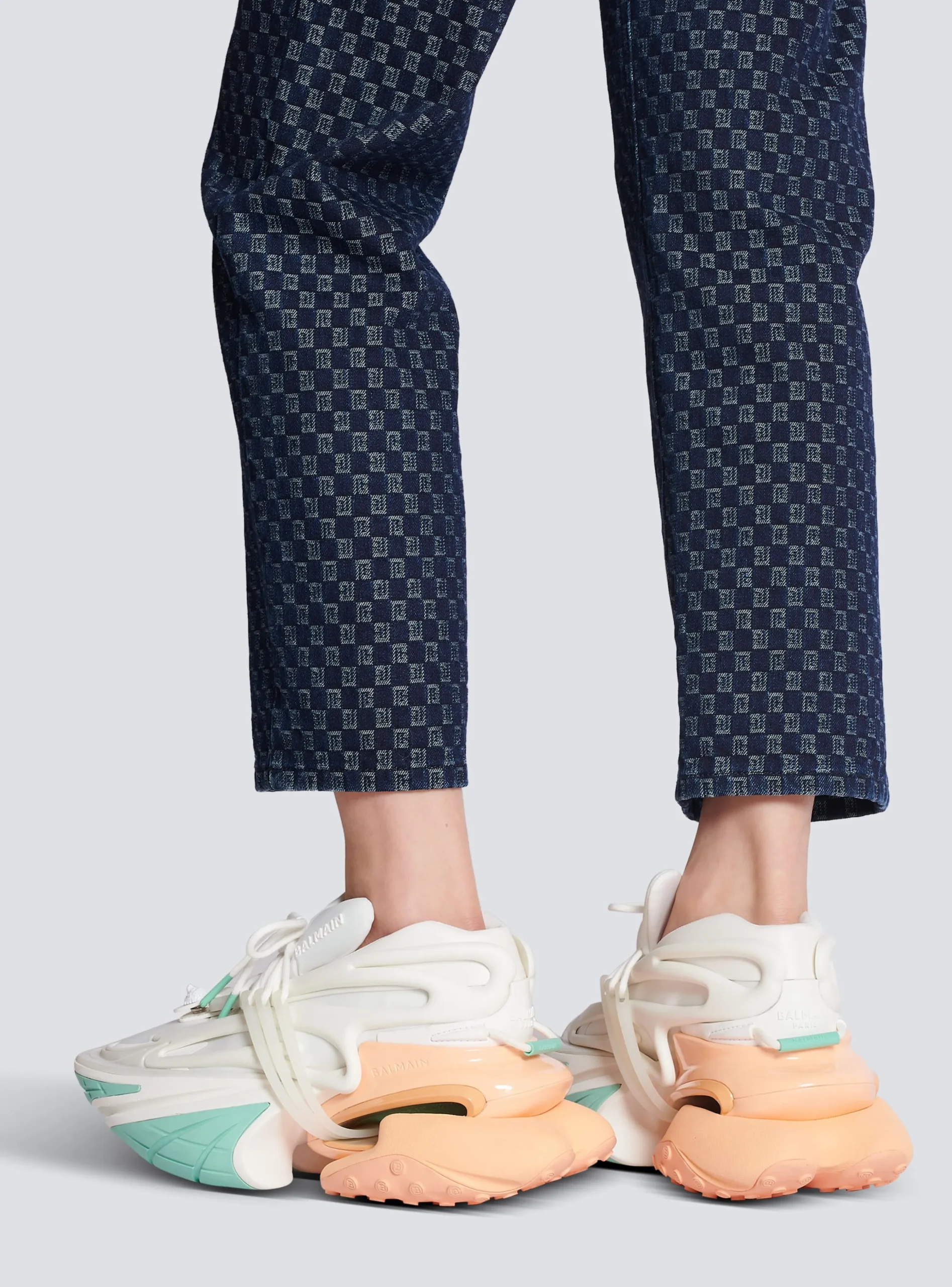 Unicorn Trainers In Neoprene And Leather-Balmain Store