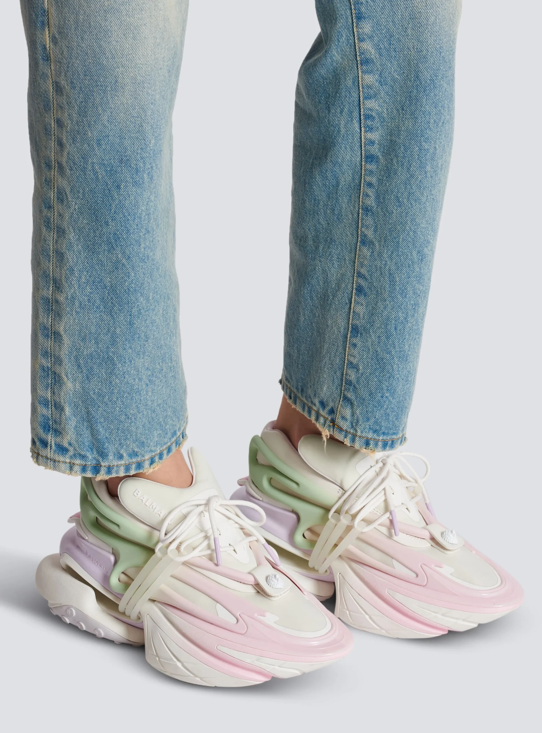Unicorn Trainers In Neoprene And Leather-Balmain Flash Sale