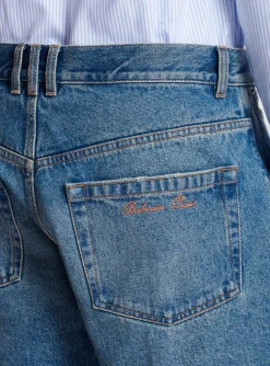 Unisex Shorts In Vintage Wash Denim-Balmain Flash Sale
