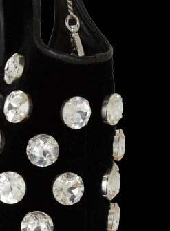 Velvet And Crystal Grocery Bag-Balmain Cheap