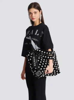 Velvet And Crystal Grocery Bag-Balmain Cheap