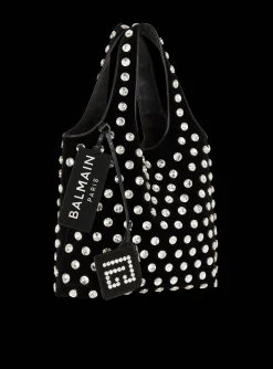 Velvet And Crystal Grocery Bag-Balmain Cheap
