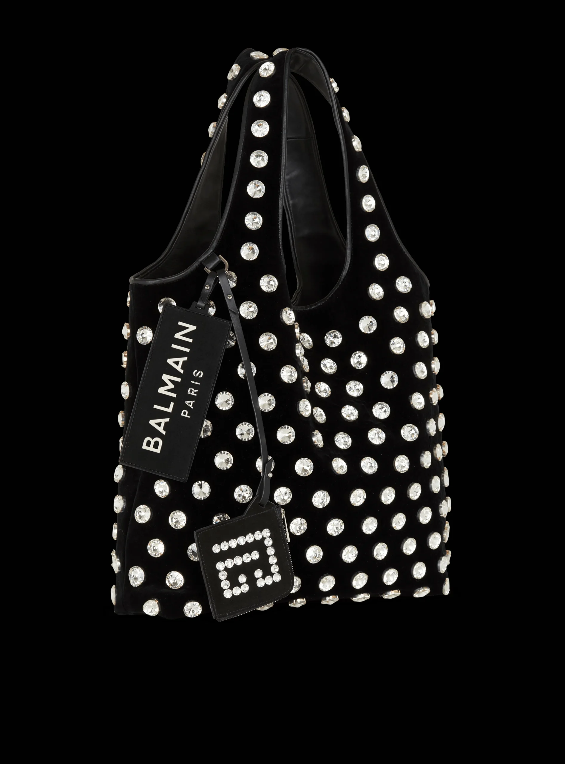 Velvet And Crystal Grocery Bag-Balmain Cheap