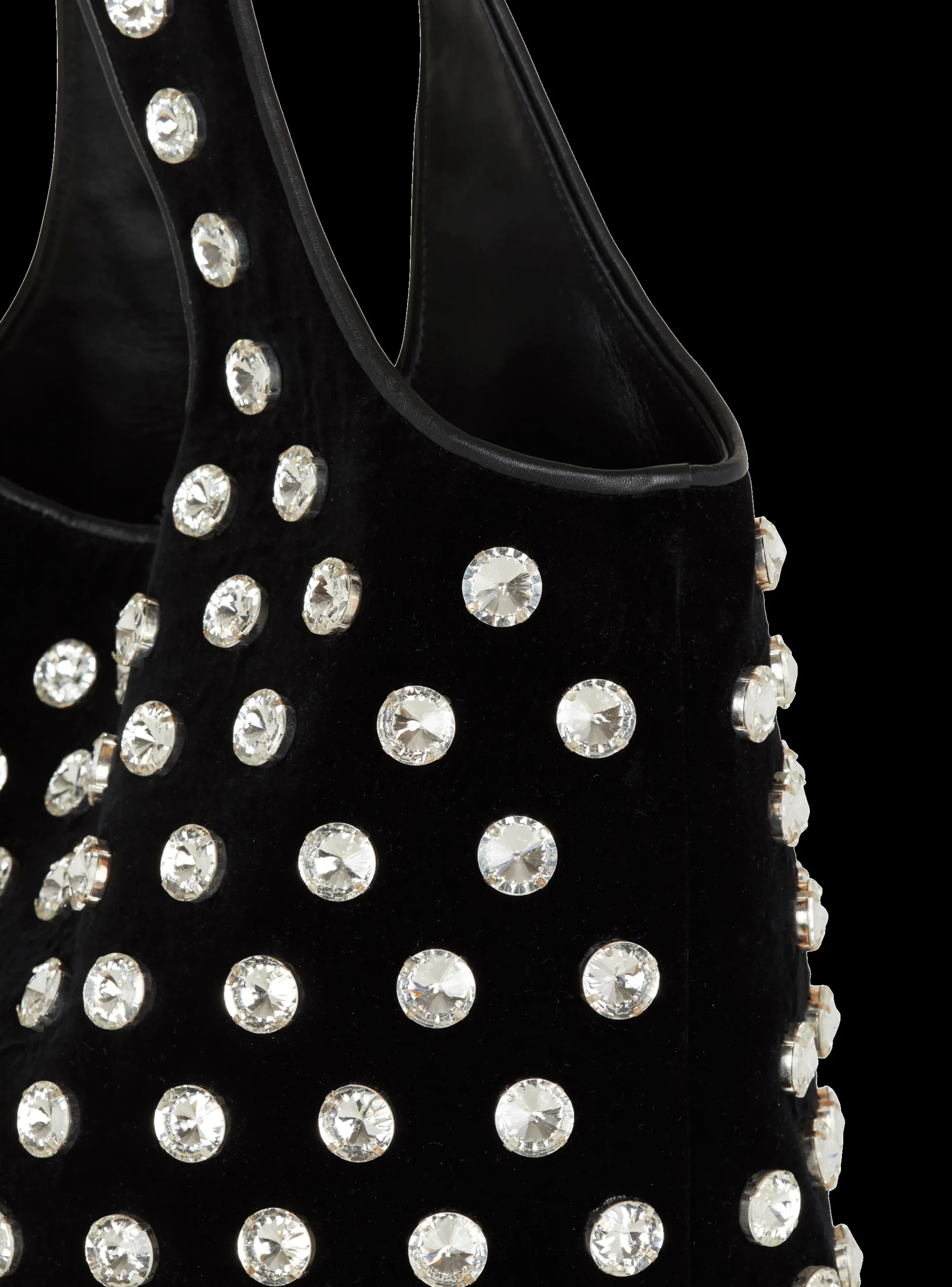 Velvet And Crystal Grocery Bag-Balmain Cheap