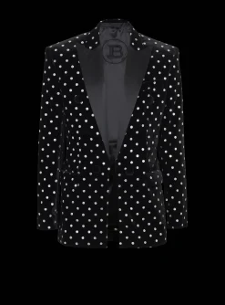 Velvet Jacket With Glitter Dots-Balmain Online