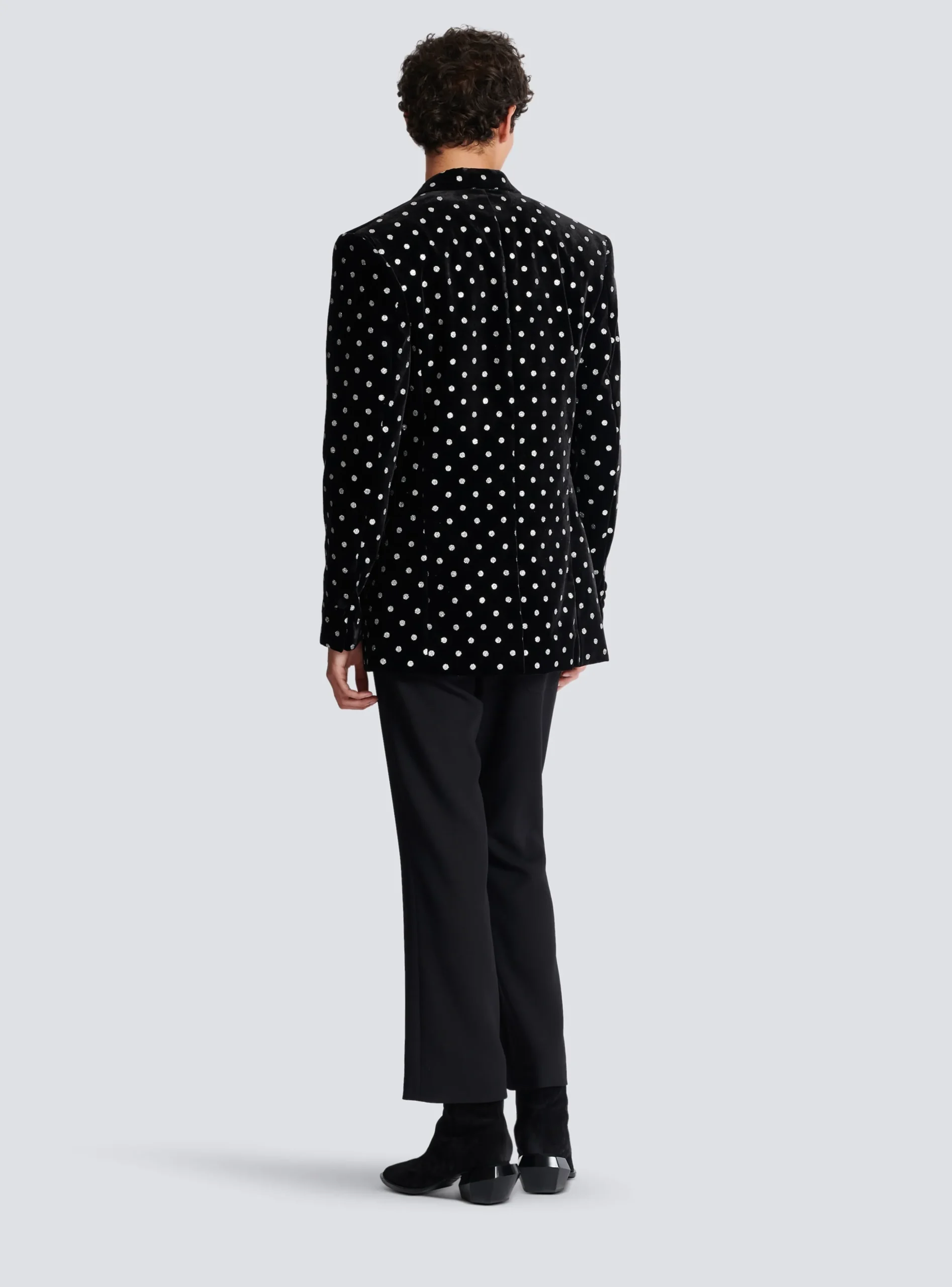 Velvet Jacket With Glitter Dots-Balmain Online