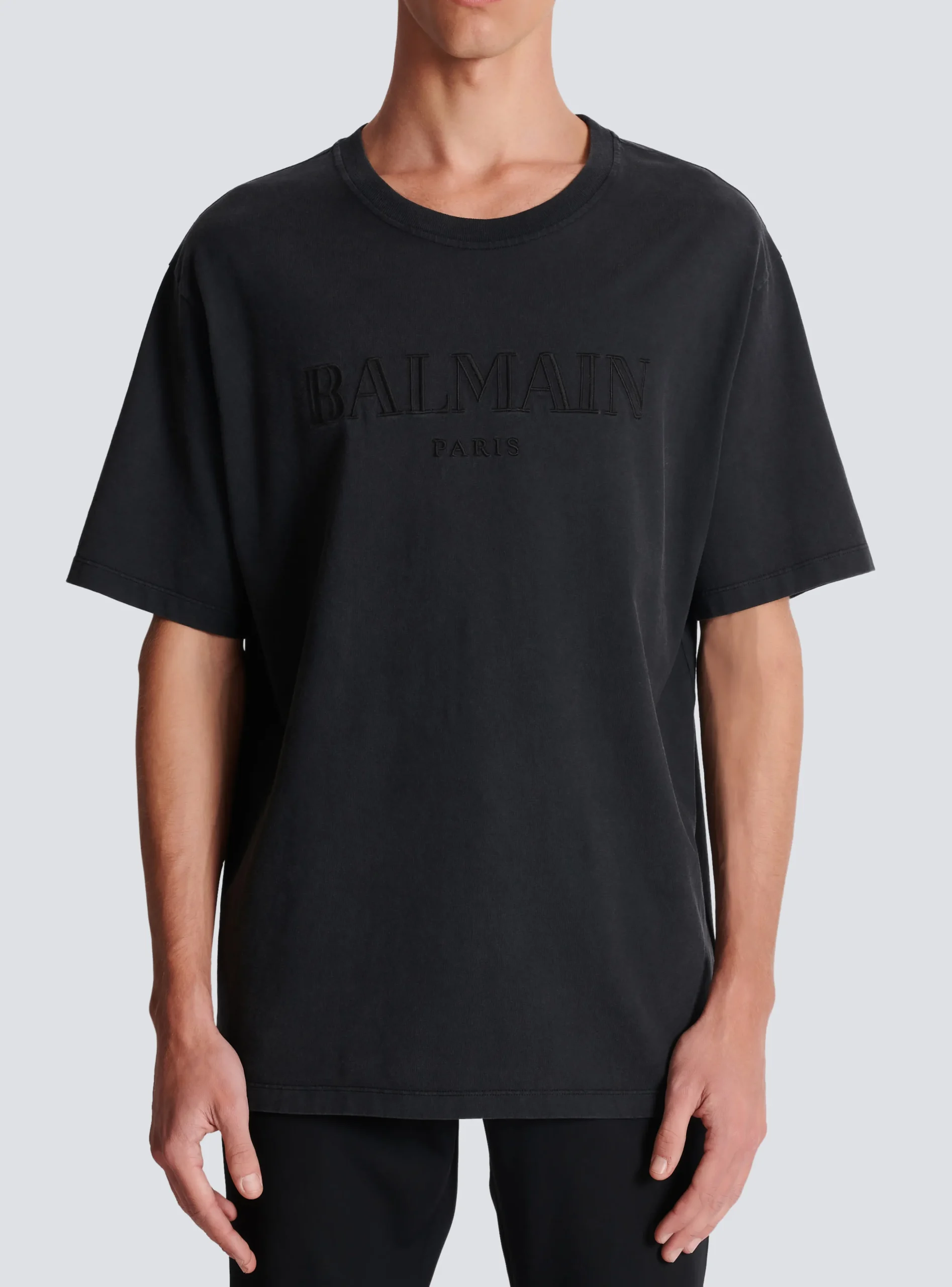 Vintage Embroidered T-shirt-Balmain Fashion
