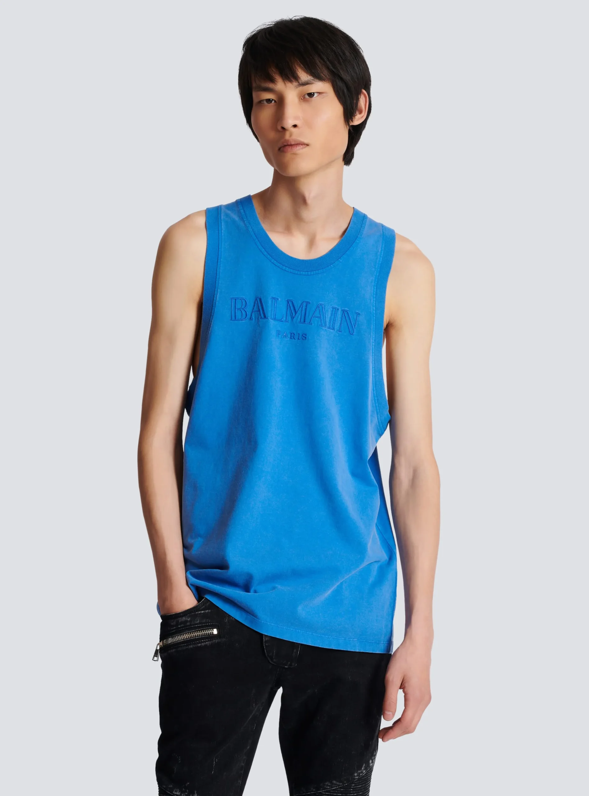 Vintage Embroidered Tank Top-Balmain Hot
