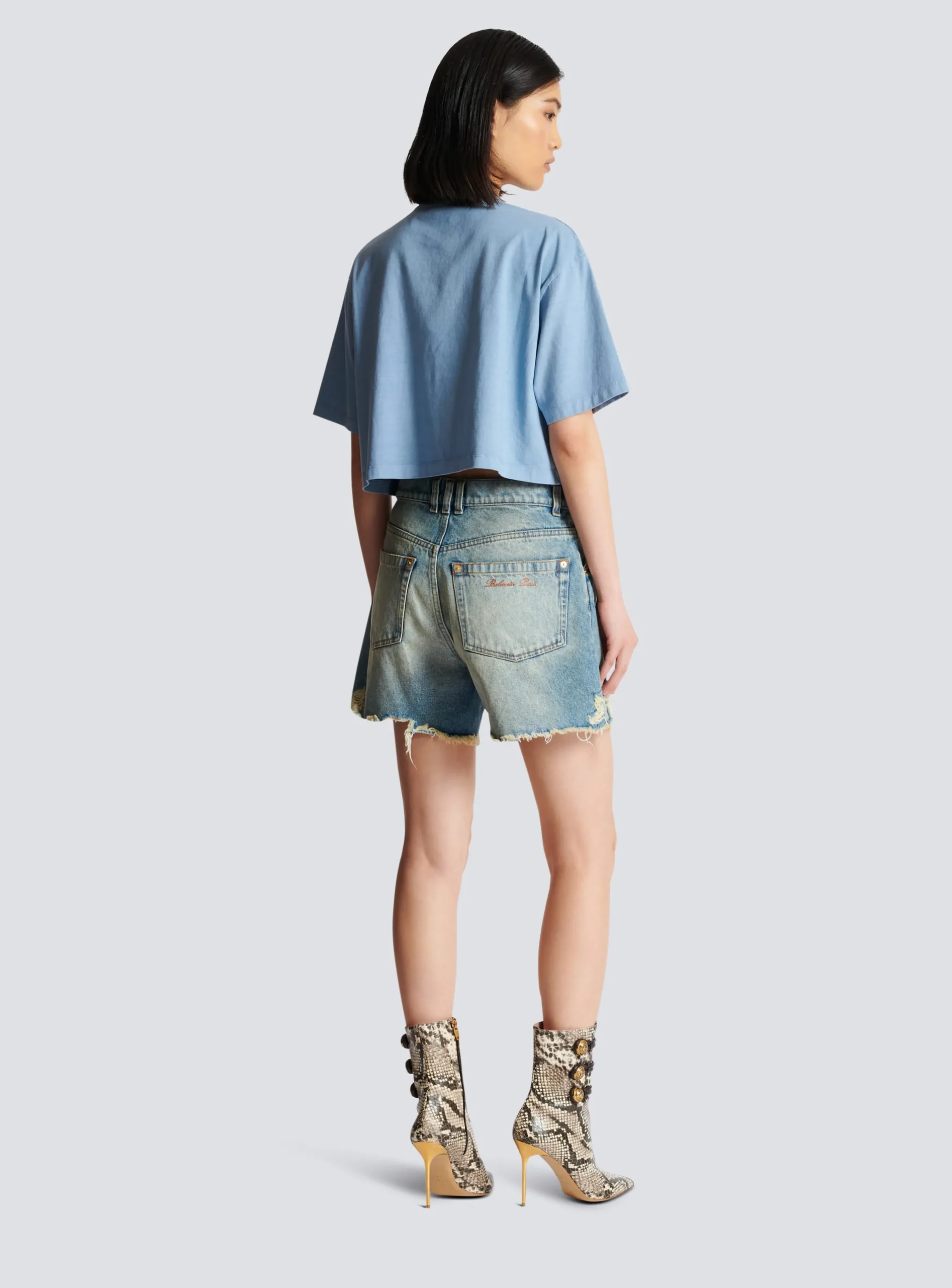 Vintage Denim Shorts-Balmain Clearance