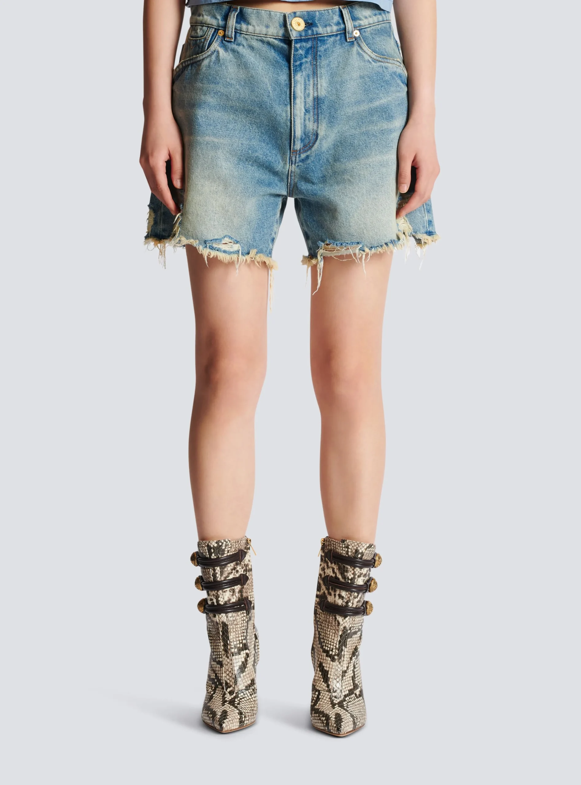Vintage Denim Shorts-Balmain Clearance
