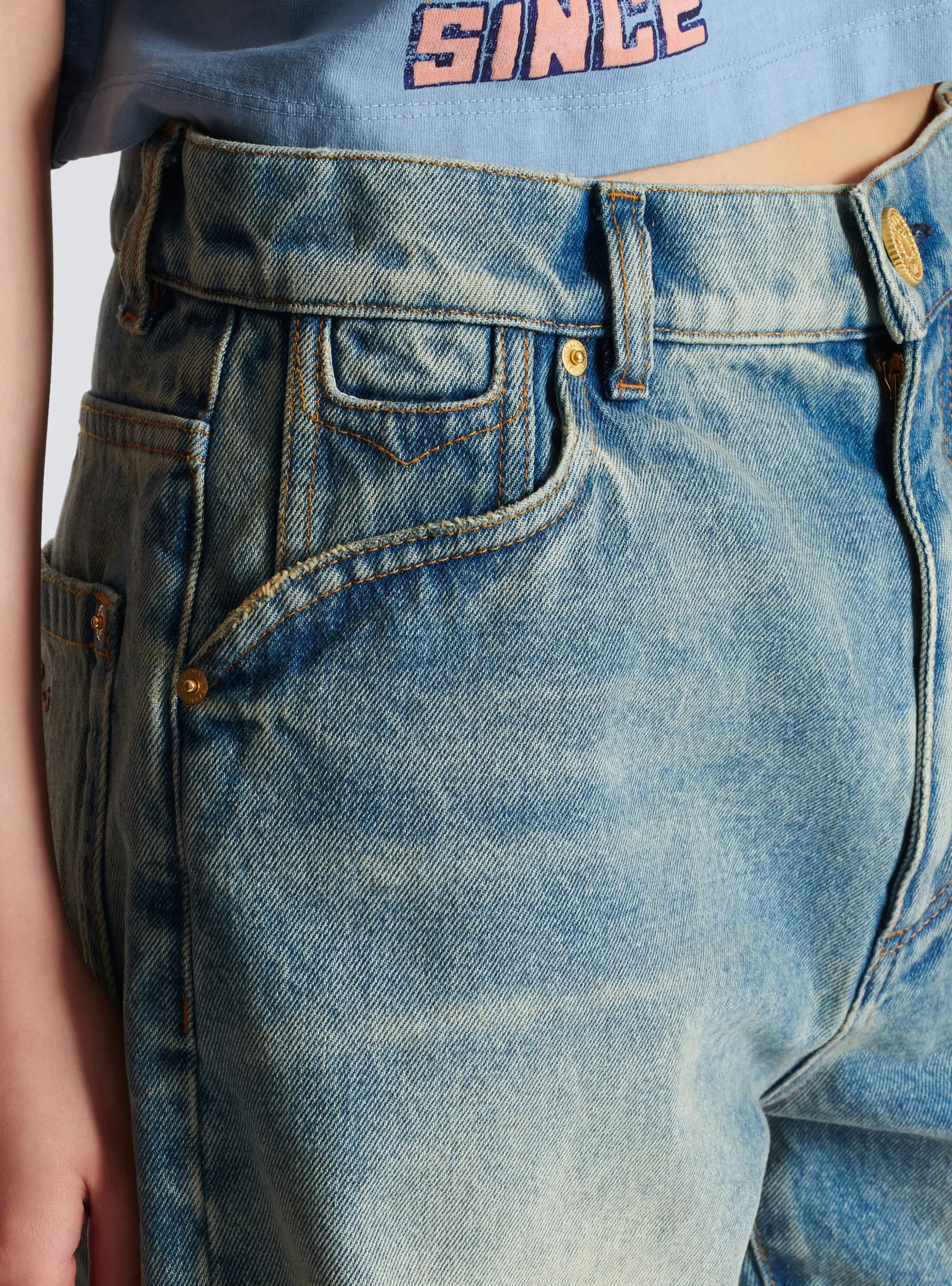 Vintage Denim Shorts-Balmain Clearance