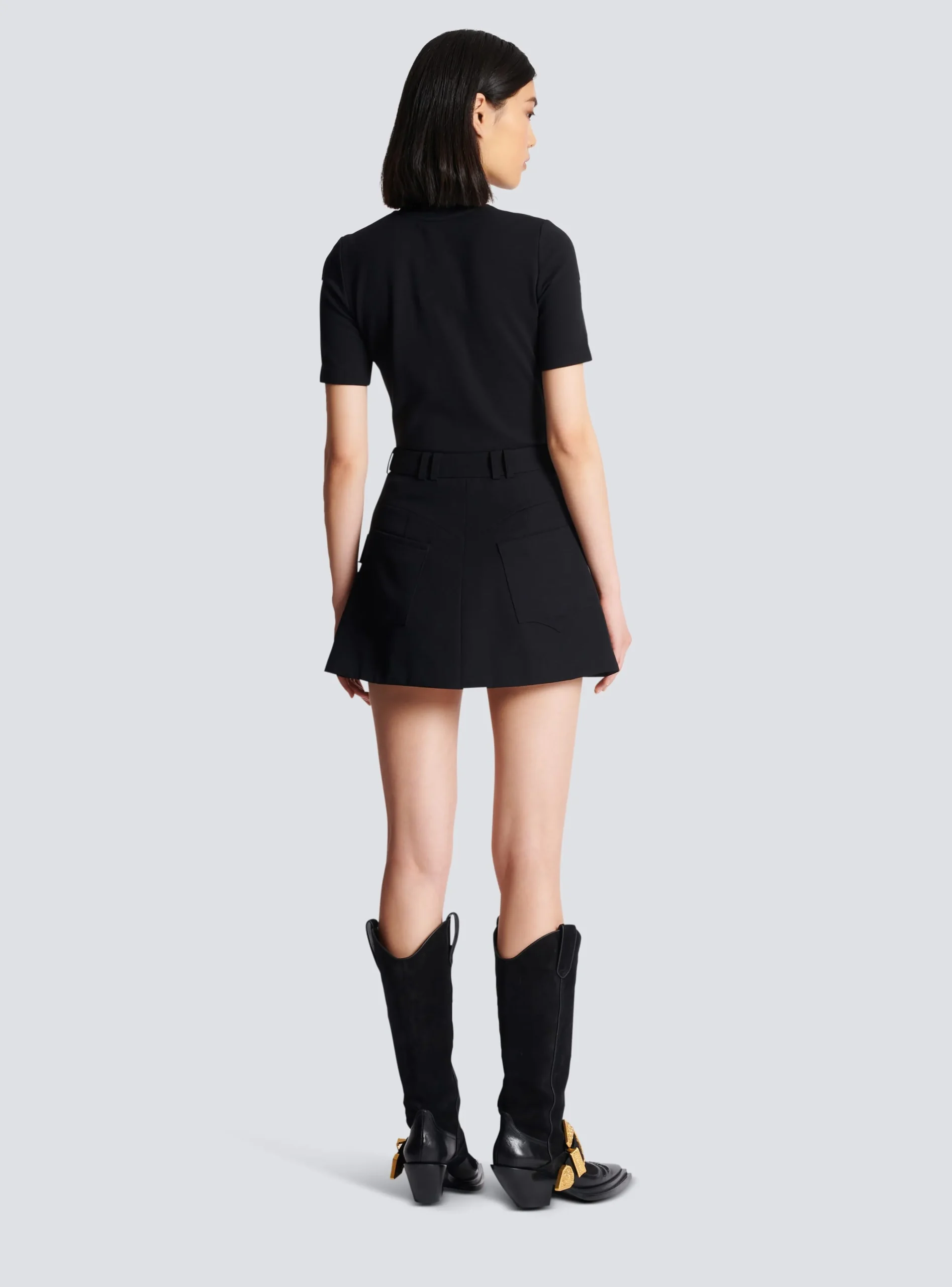 Western A-line Skirt-Balmain Store
