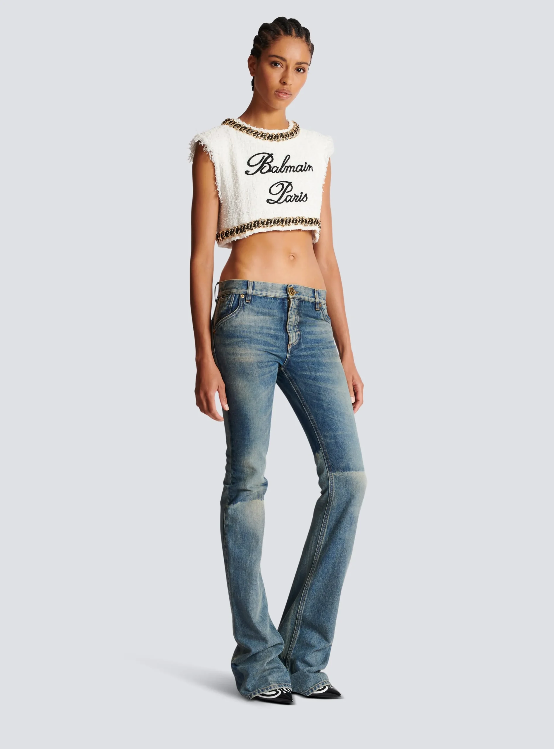 Western Bootcut Denim Jeans-Balmain Store