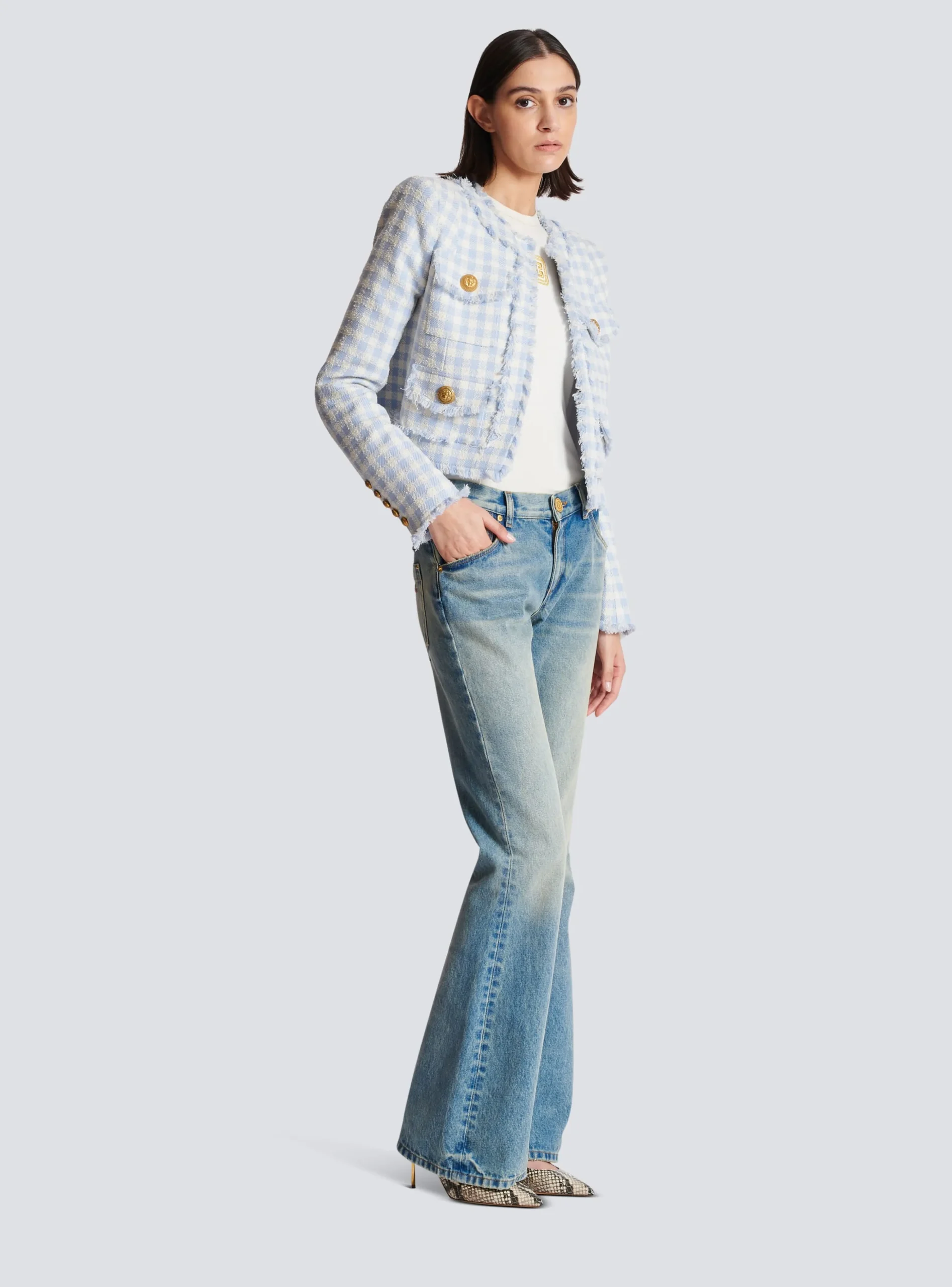 Western Bootcut Denim Jeans-Balmain Discount