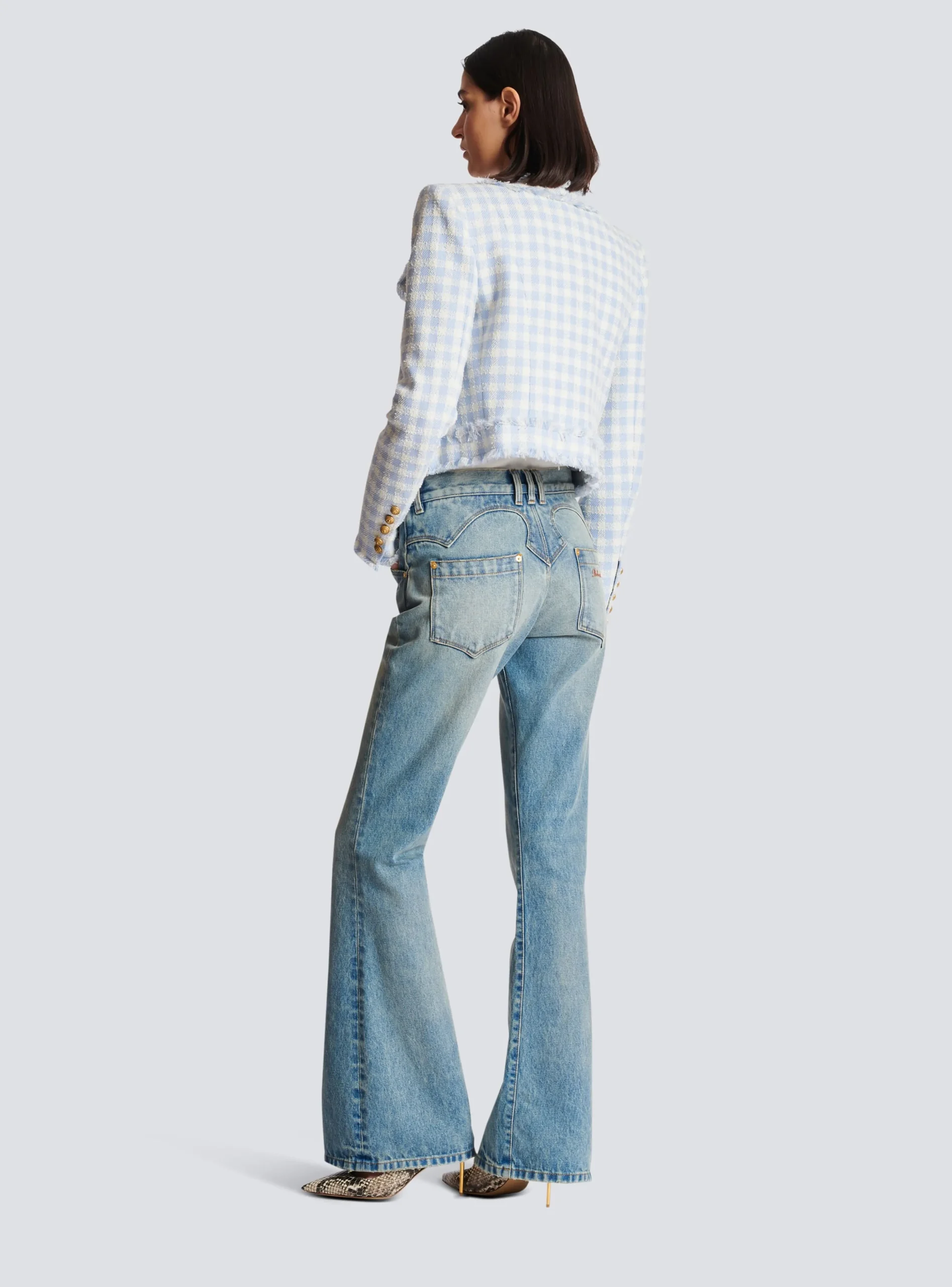 Western Bootcut Denim Jeans-Balmain Discount