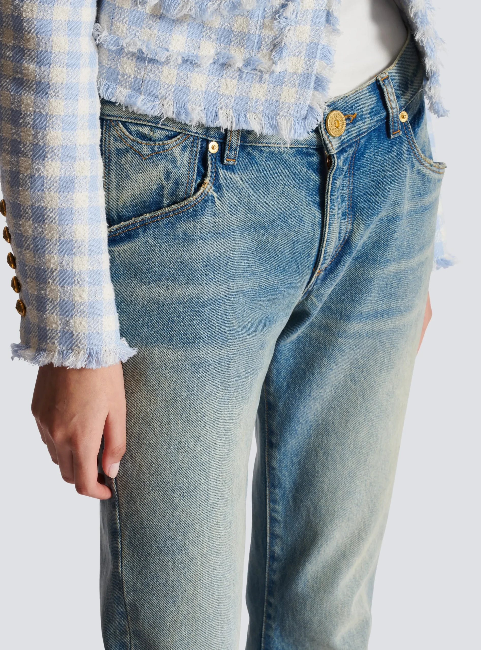Western Bootcut Denim Jeans-Balmain Discount