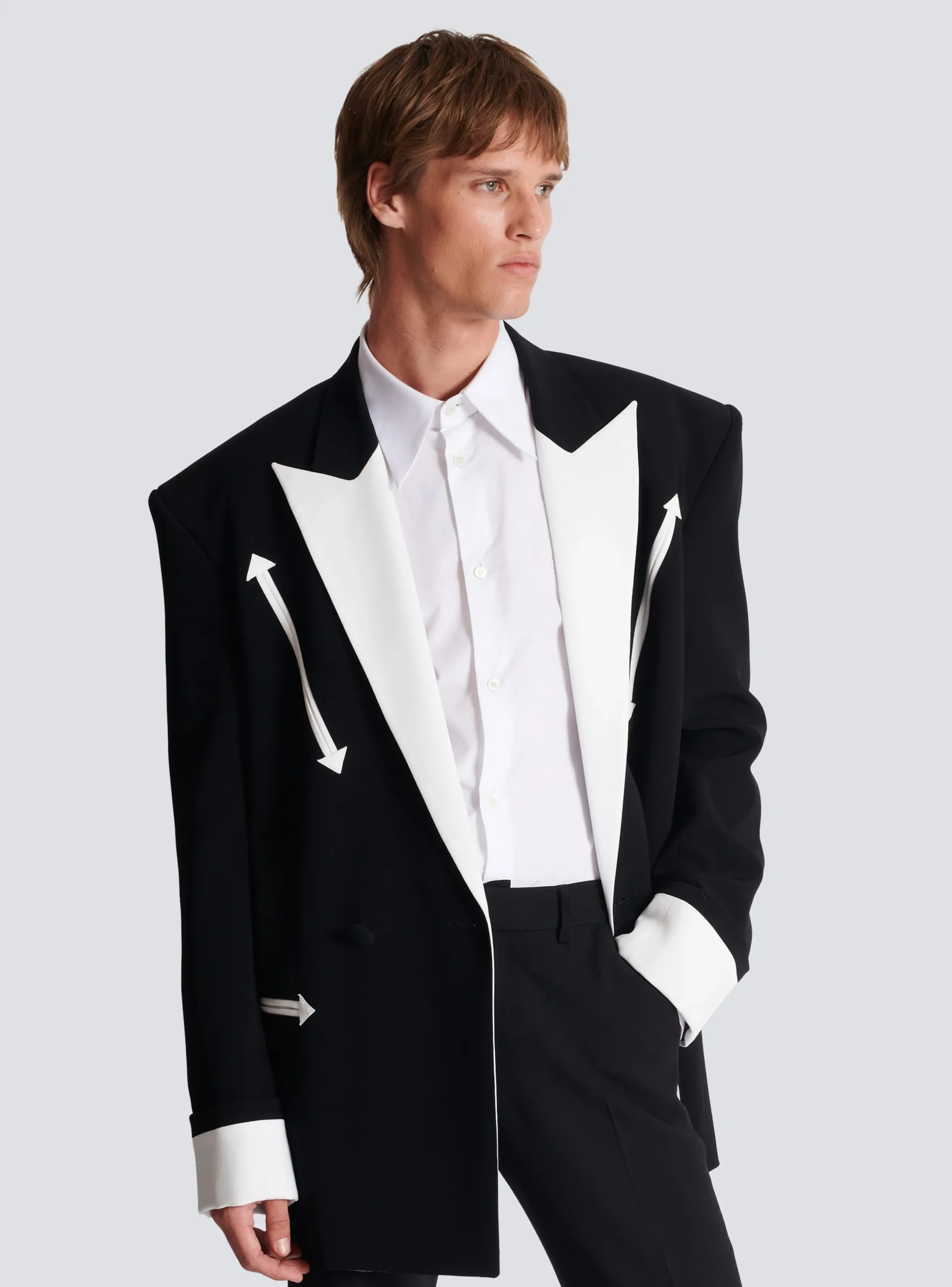 Western Crepe Blazer-Balmain Cheap
