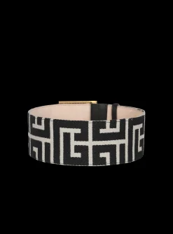 Wide Bicolor Jacquard PB Belt Belt-Balmain Sale