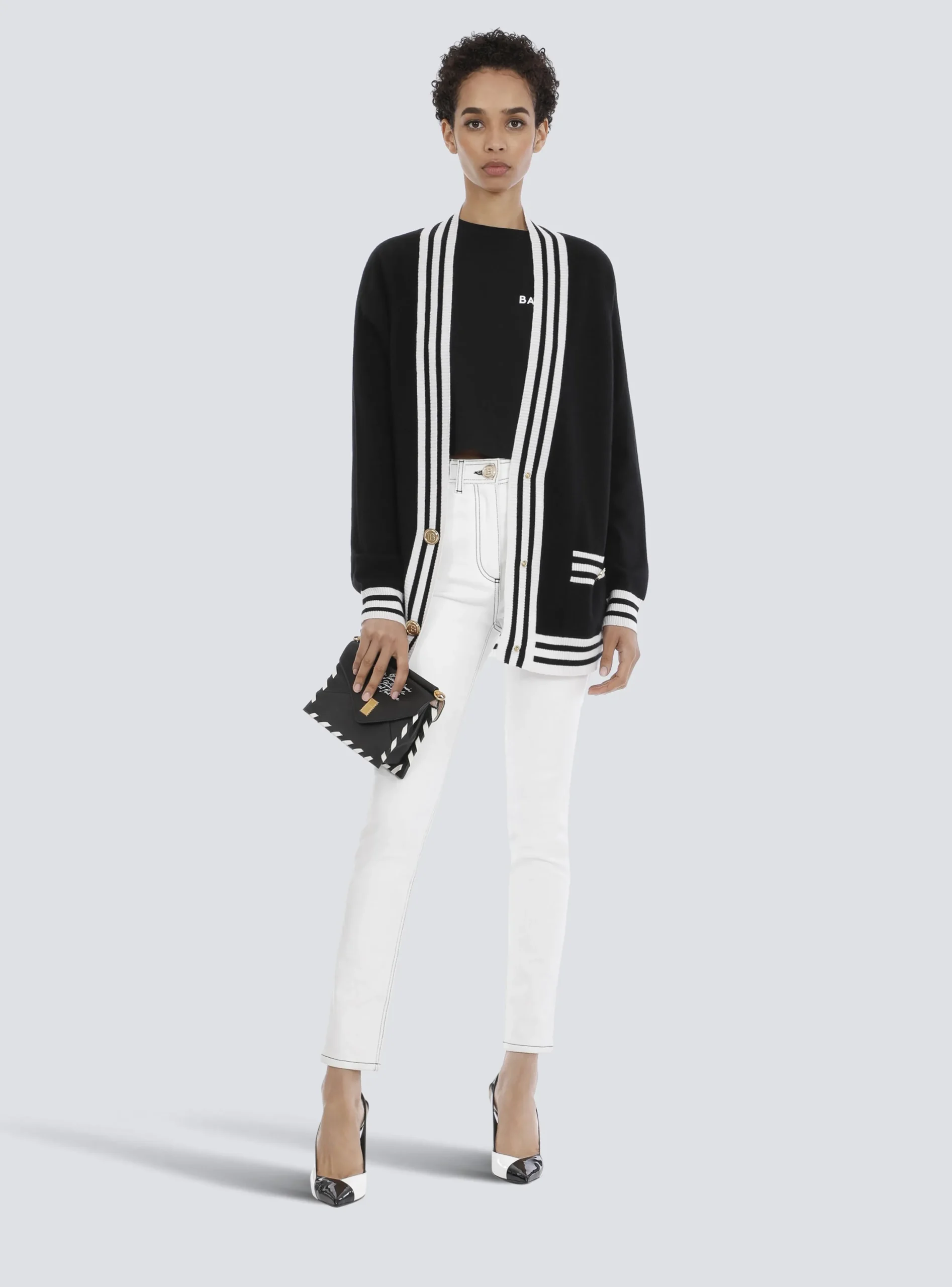 Wool And Cashmere Cardigan-Balmain Cheap