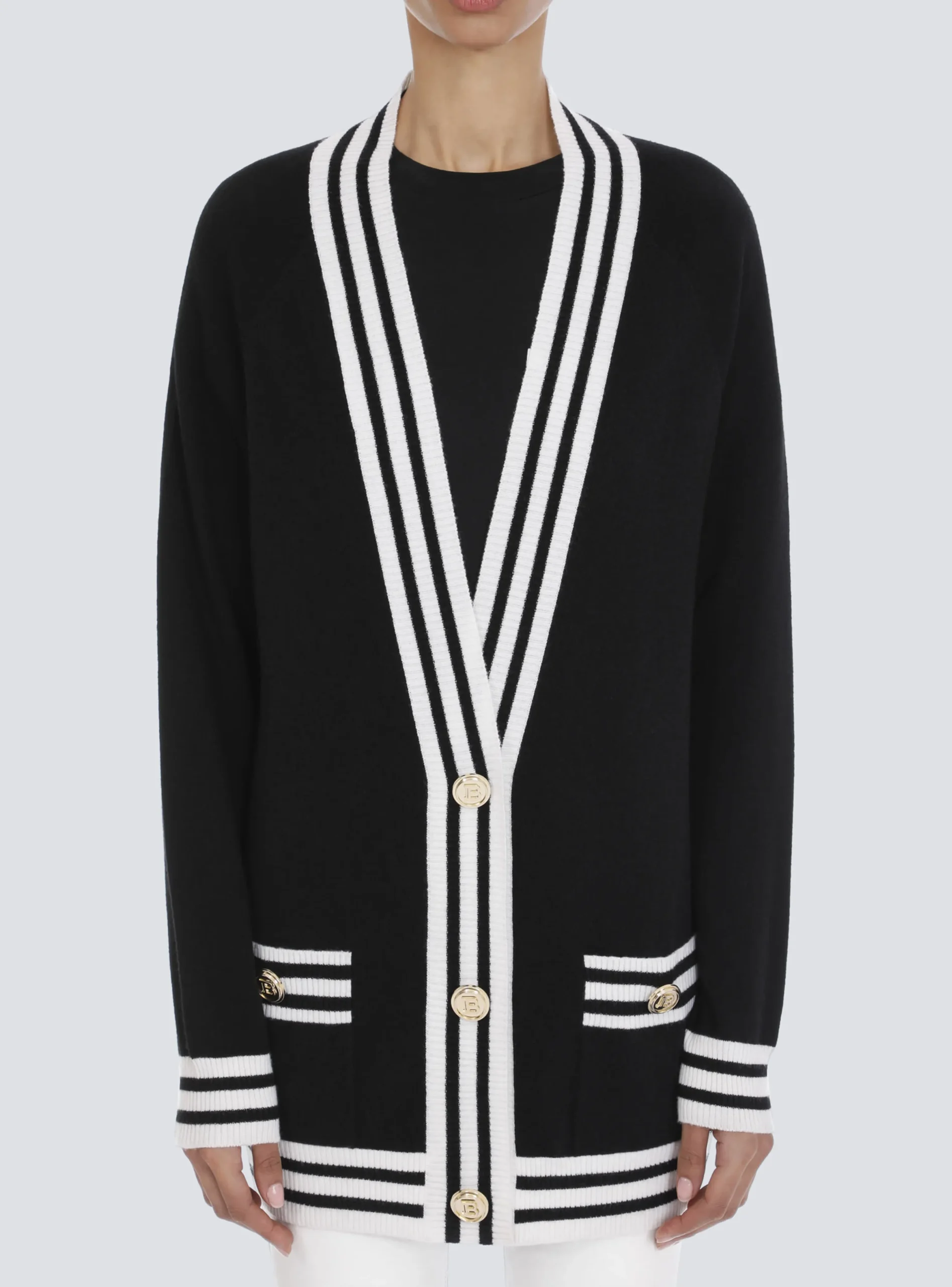 Wool And Cashmere Cardigan-Balmain Cheap