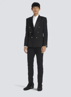 Wool Blazer With Double-breasted Silver-tone Buttoned Fastening-Balmain Hot