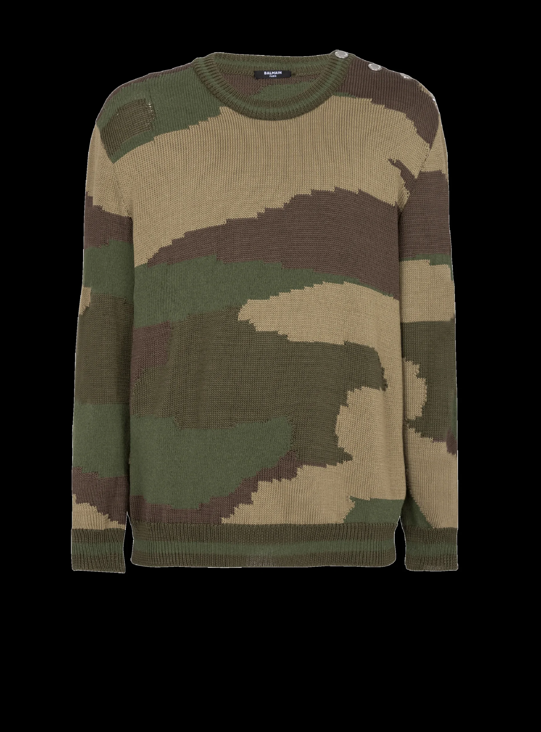 Wool Camouflage Jumper-Balmain Best