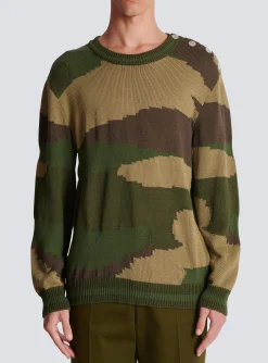 Wool Camouflage Jumper-Balmain Best