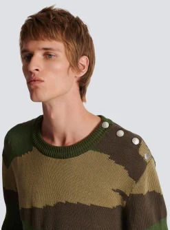 Wool Camouflage Jumper-Balmain Best