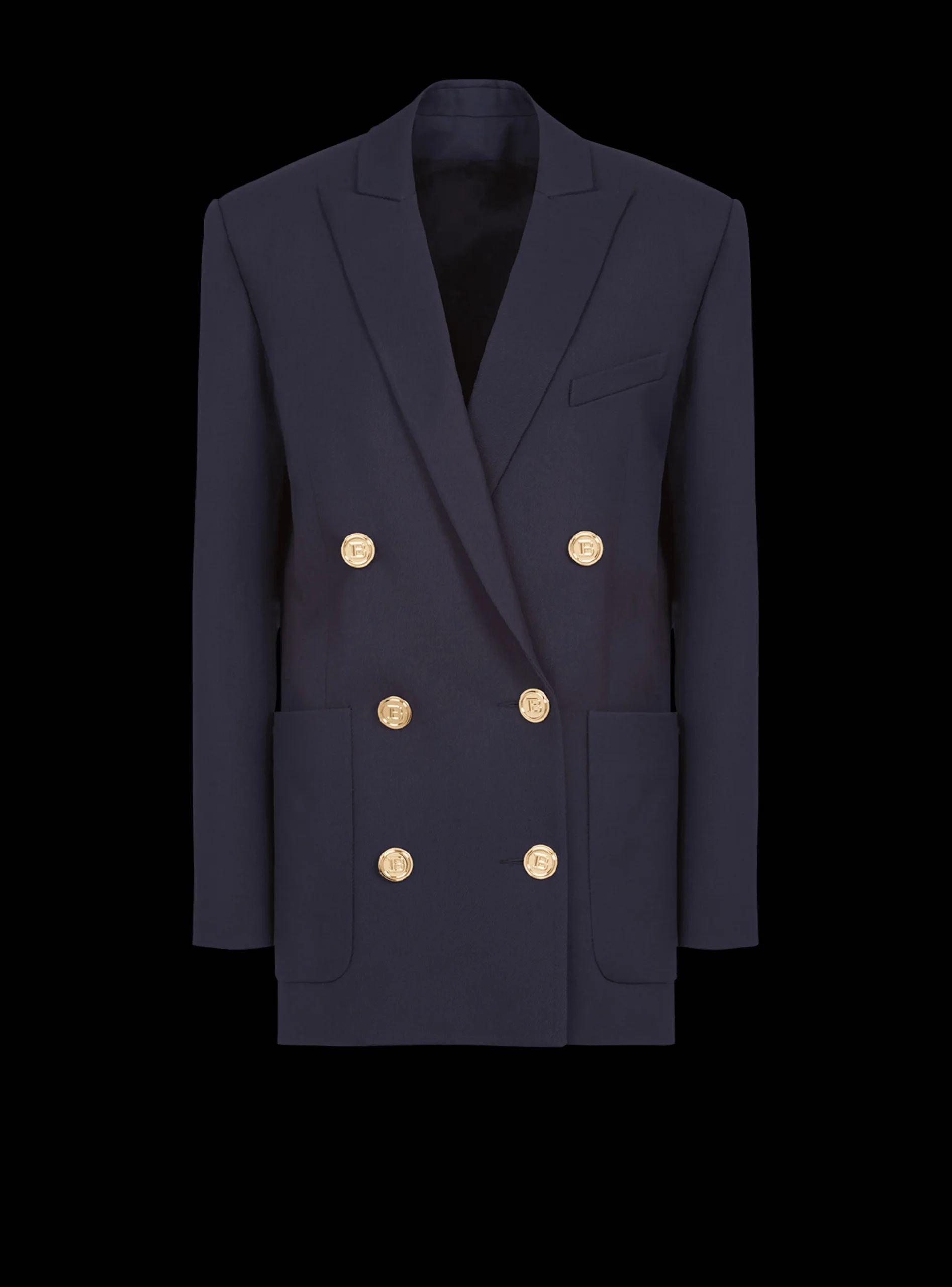 Wool Double-breasted Boyfriend Jacket-Balmain Store