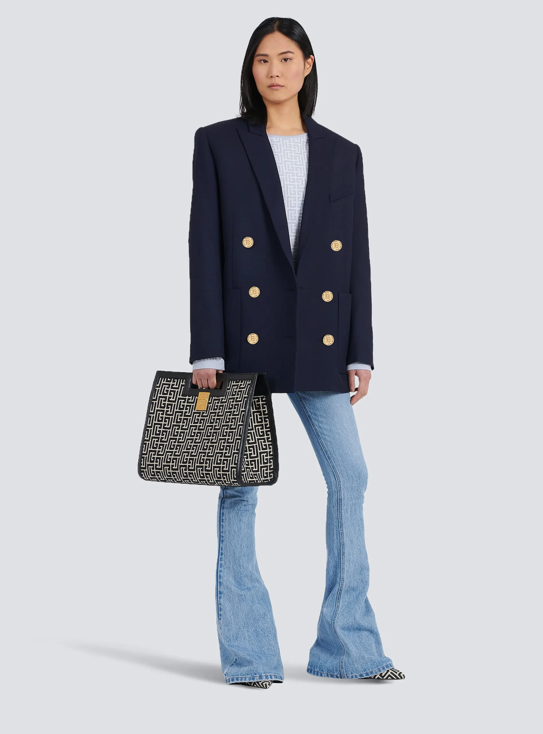 Wool Double-breasted Boyfriend Jacket-Balmain Store