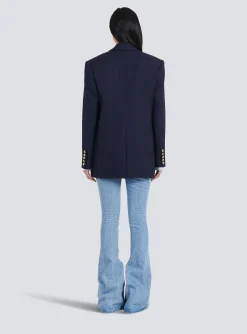 Wool Double-breasted Boyfriend Jacket-Balmain Store