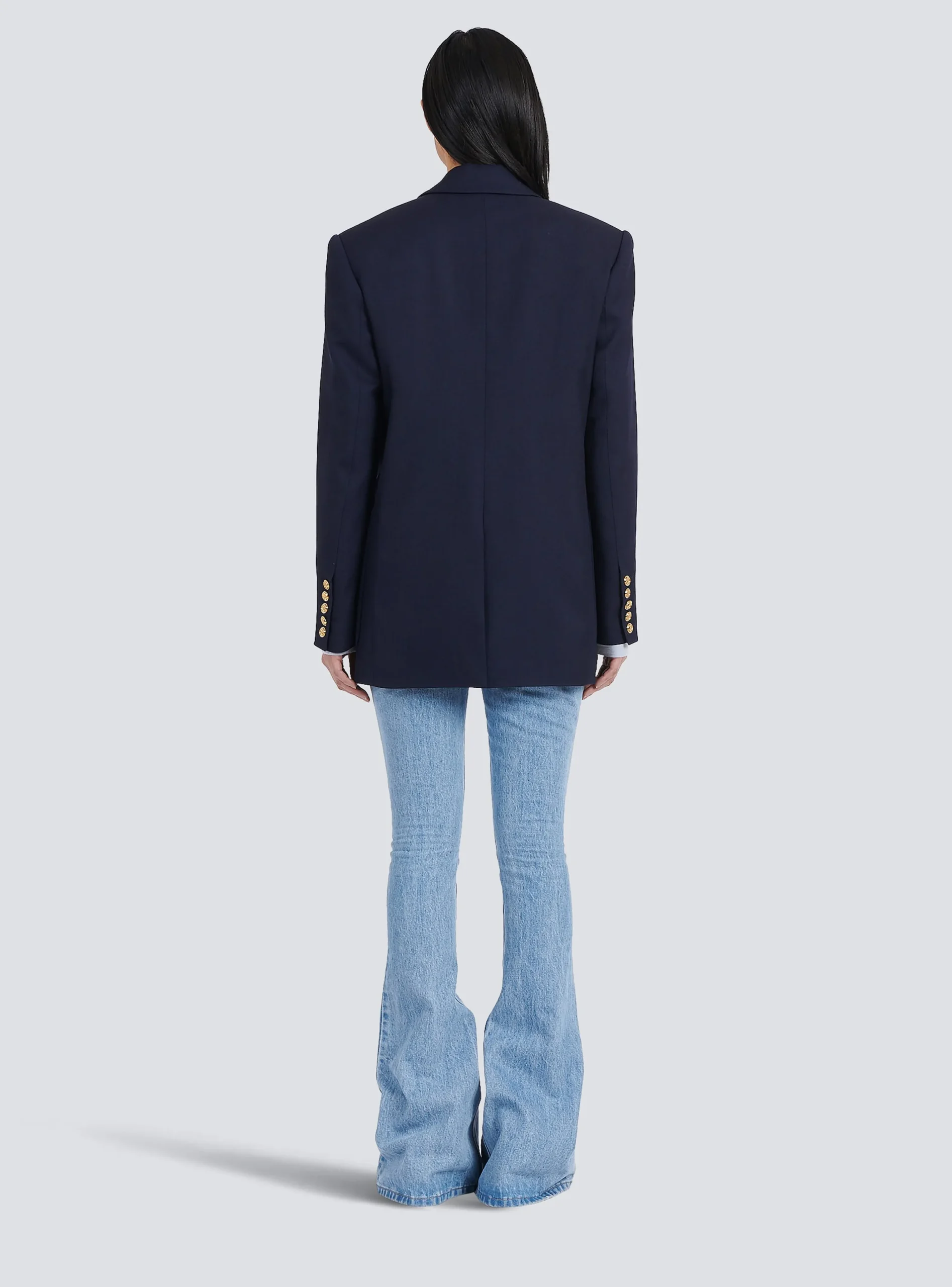 Wool Double-breasted Boyfriend Jacket-Balmain Store