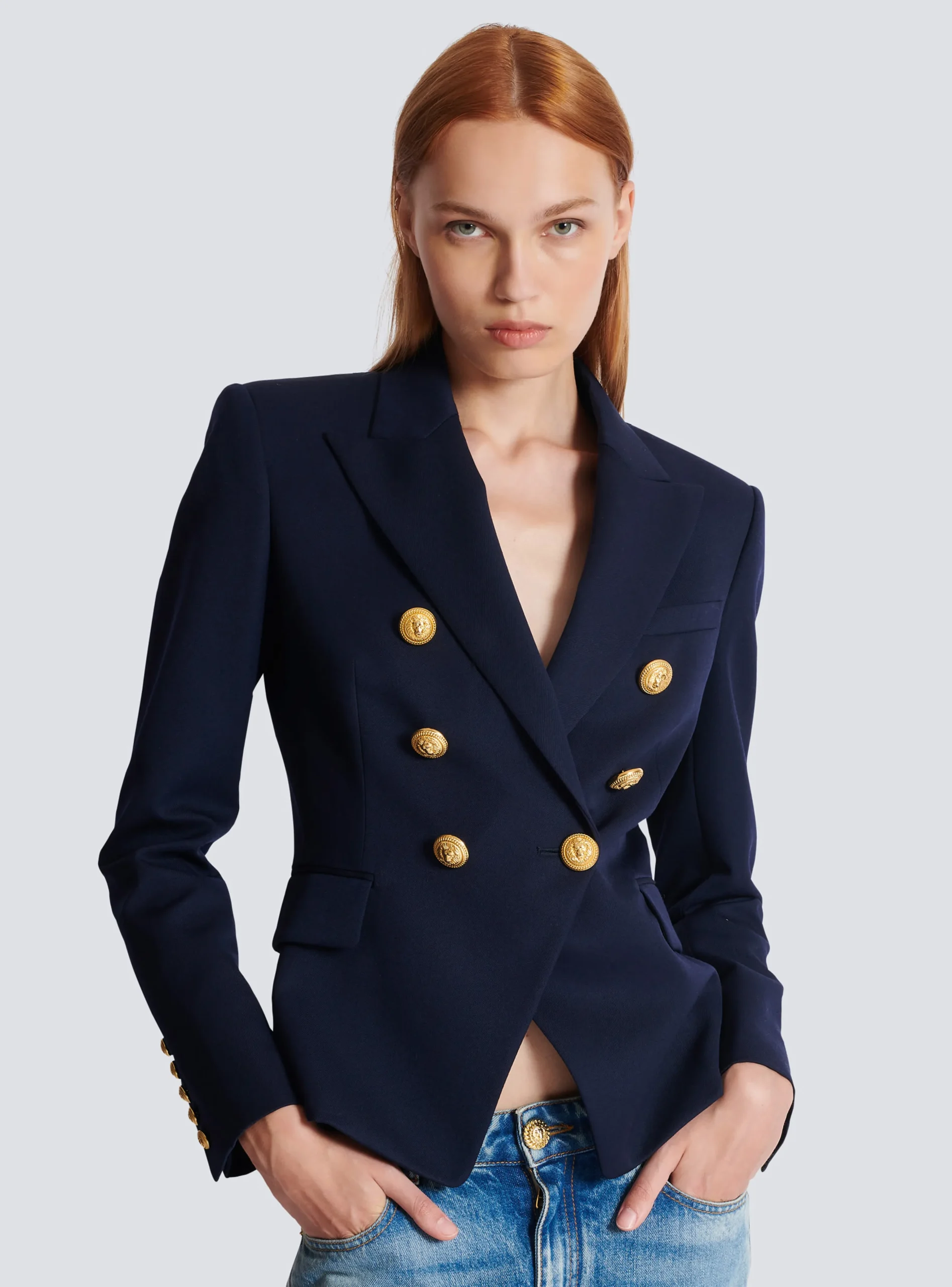 Wool Double-breasted Jacket-Balmain Store