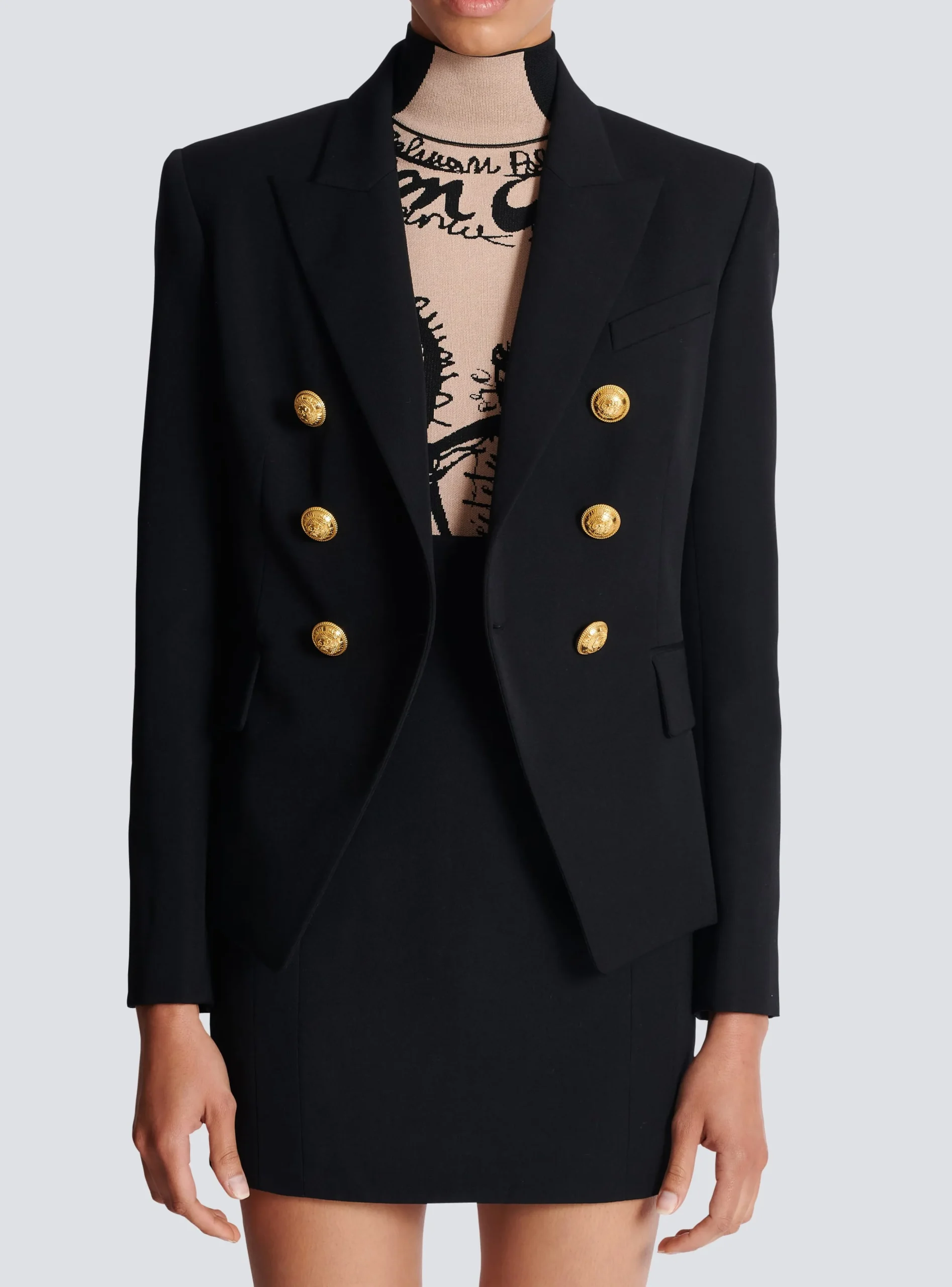 Wool Double-breasted Jacket-Balmain Discount