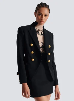 Wool Double-breasted Jacket-Balmain Discount