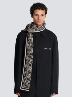 Wool Scarf With Monogram-Balmain Online