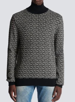 Wool Turtleneck Sweater-Balmain Discount