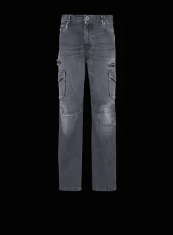 Worn-effect Cargo Trousers-Balmain Shop