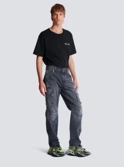 Worn-effect Cargo Trousers-Balmain Shop